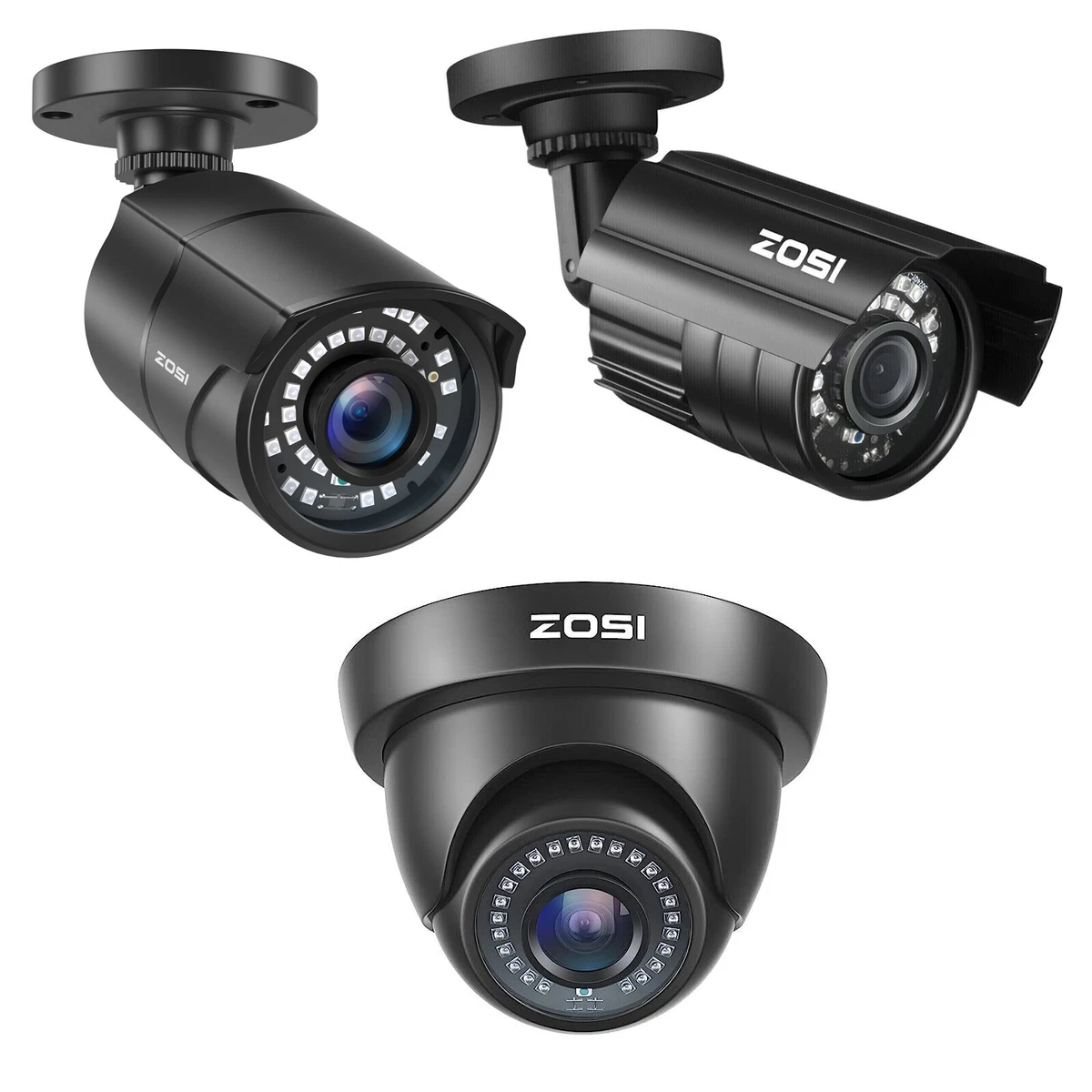 ZOSI 1080P CCTV 4-EN-1 Caméra de Surveillance IP67 Vision Nocturne 30M Sécurité EUR 19,99 - FR