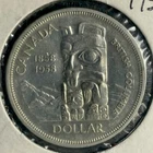 1958 Canada Silver Dollar $1 British Columbia — KM 55 Elizabeth II