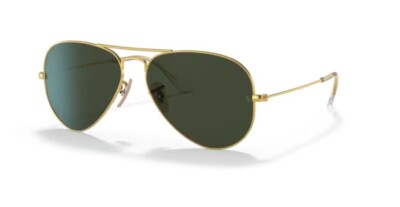 Ray Ban 3025 Aviator - W3400 - Sonnenbrille - Gold/Grün G-15