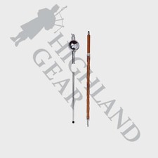 Drum Major Mace  Stick Ball Head Chrome Plated lion Crown - 3 Parts