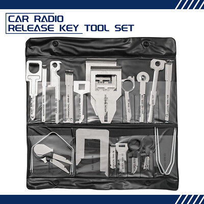 38pcs Car Radio Stereo Audio Head Unit Key Removal Tool Set Release Keys Kits &