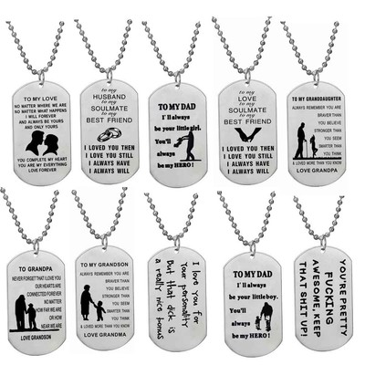 tous dog tag necklace