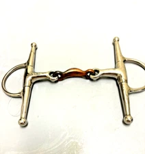 Centaur Copper Overlay Quarter moon Full cheek  bit 5 inch