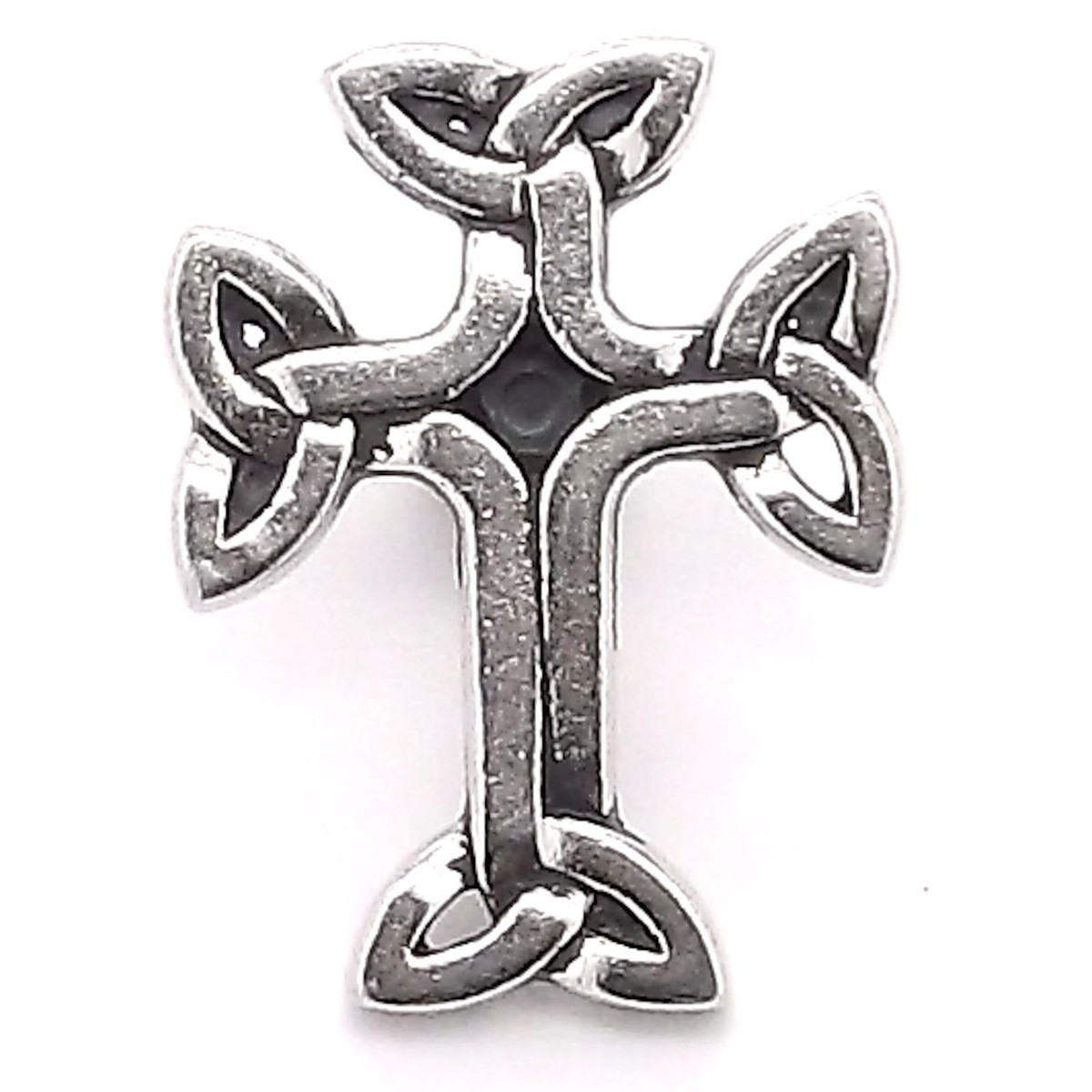 Celtic 3-D Cross Decorative Snap Set Black Epoxy 1