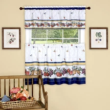 Fruity Tiles Tier & Valance Kitchen Curtain Set by GoodGram - Assorted Sizes