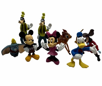 Disney Mickey Mouse Cake Toppers Different Characters Lot Of 8 Mickey Minnie