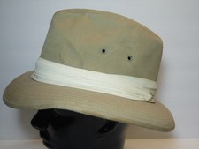 Rare Vintage GOLDEN GATES HAT FEDORA CAP Tan FASHION COLLECTIBLE Size MEDIUM