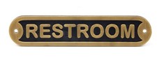 Plastic Restroom Water Closet Toilet Door Sign Bathroom Powder Room Plaque