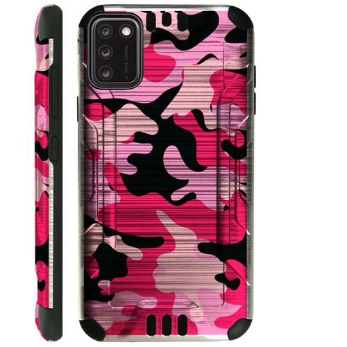 Silverguard TCL A600DL híbrido teléfono estuche Cubierta Camuflaje Rosa Negro | eBay