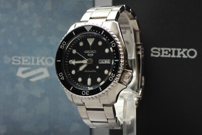 MINT w/Box** SEIKO 5 Sports SBSA005 4R36-07G0 Automatic Black Date 