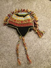 Hand Made 100 Wool Winter Hat With Fleece Inner Liner Made In Nepal