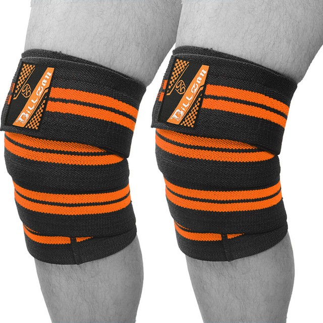 Power Weight Lifting Knee Wraps Support Sleeves Gym Pads Training Fist