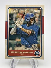 SEBASTIAN WALCOTT 2025 ONYX VINTAGE BASEBALL BASE CARD RANGERS PROSPECT