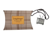 Longaberger Father's Day Collection 2002 Pewter TV Tie On NEW in Box Made in USA