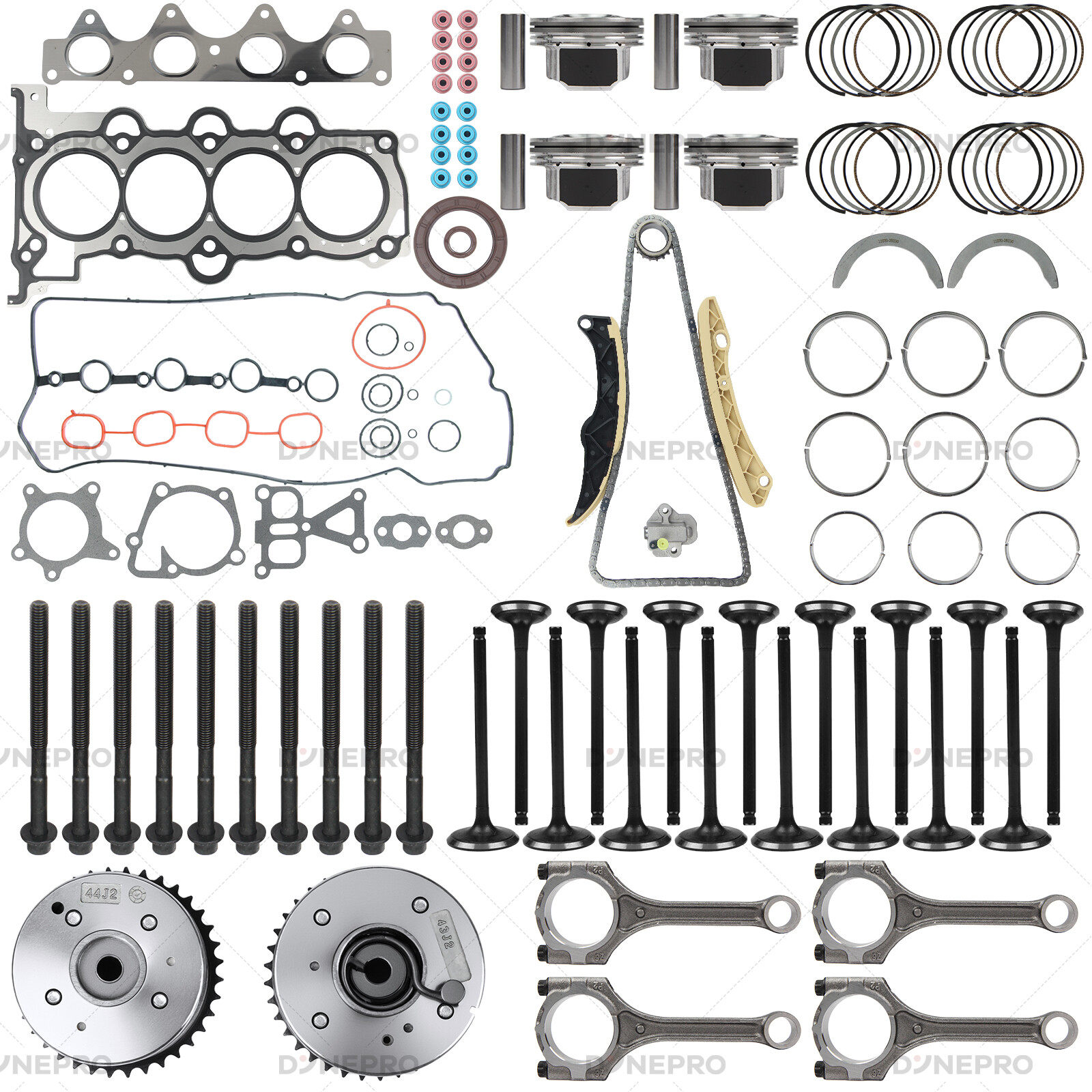 Hyundai Kia 1.6L G4FD Engine Rebuild Kit with Conrods & Timing Components