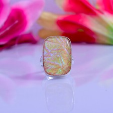 Nice Australian Triplet Opal Gemstone 925 Sterling Silver Handmade Ring All Size