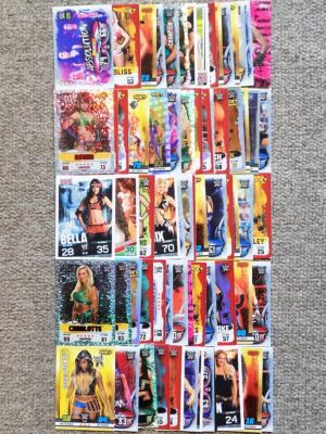 WWE TOPPS SLAM ATTAX DIVEN FRAUEN WRESTLING KARTEN WWF MATTEL PANINI AEW NXT A-K