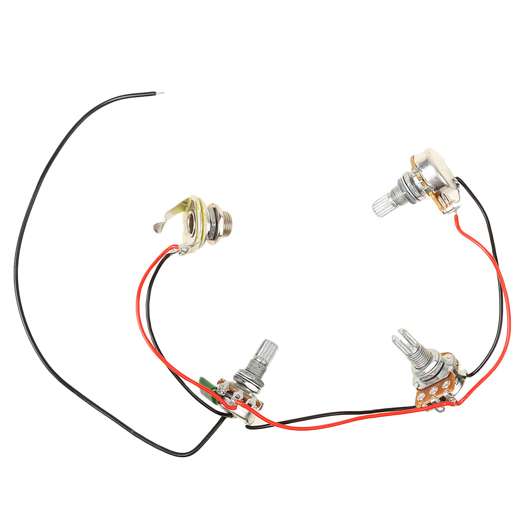 Durable Bass Guitar Wiring Harness Prewired Kit 2 Volume 1 with 3500K