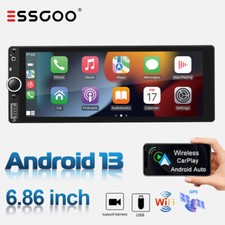 1 DIN Autoradio Con Schermo 7 Pollici Android 13 Carplay Bluetooth GPS RDS WiFi