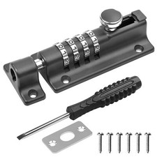 4 Digit Combination Sliding Keyless Lock Security Pad Bolt For Home Gate Garage