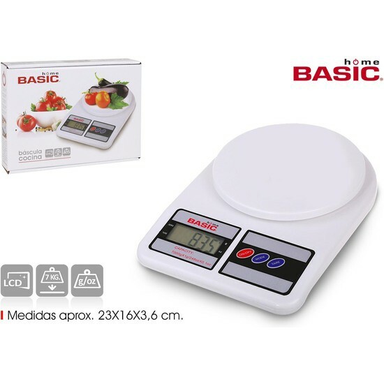 Bascula de cocina digital 7 kg Basic Home