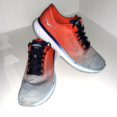 Hoka One One Cavu 2 Pro Fly Mens Running Shoes Sz 11 Sneakers #1099723 Org/Blue