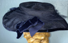 Blue Straw 1940s Vintage Hats for Women for sale | eBay display picture 1