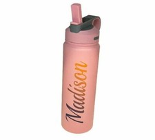 Personalized Insulated Water Bottle With Straw Lid Handle 32 oz Custom Engrave