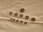 Walking Liberty 1944, 5 pre 1964 Quarters, 5 dimes.  Constitutional Silver.