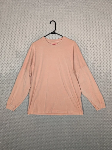 Chemise homme manches longues logo suprême grande pêche brodée à poignets