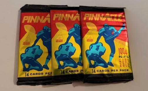 (3) 1994 Pinnacle Football Packs - Hobby