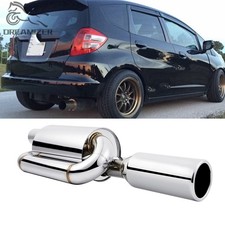 For Honda Fit Jazz 2.5"Inlet 4.0"Outlet Chrome Auspuff Endtopf Endschaldämpfer