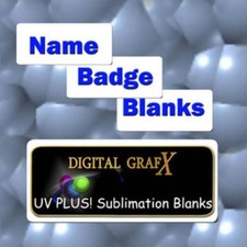 Aluminum Name Badge Blanks for Sublimation 1.5" x 3", 50PCs