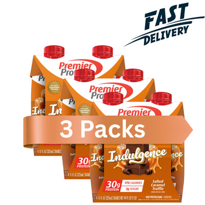 Premier Protein Indulgence Protein Shake, Salted Caramel Truffle, 12 Ct