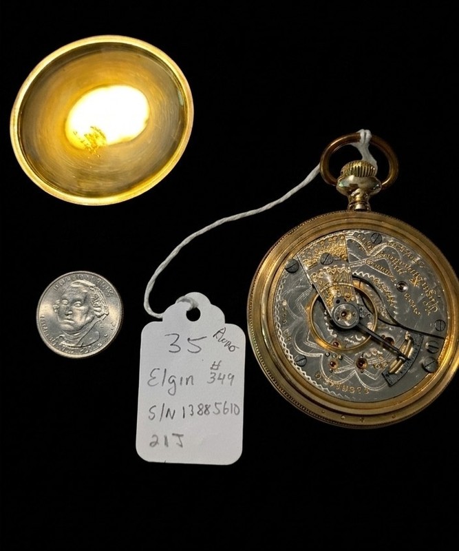 Elgin 349 21 Jewel 20 Years GF Gorgeous Open Face Pocket Watch Railroad Grade