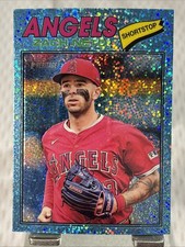 2026 Topps Heritage Blue Sparkle Parallel Zach Neto Angels #188