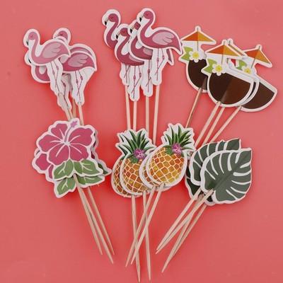 24 Stück Hawaiian Cupcake Topper Hochzeit Dekoration Geburtstag Party Favor