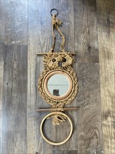 Vintage Owl Macrame Mirror Towel Holder French Boho Chic