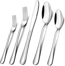 40-Piece Silverware Set, Wildone Stainless Steel Flatware Set Service for 8,