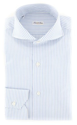 Fiori Di Lusso Hellblau Gestreiftes Hemd - Extra Slim - 16/41 - (FLCLP8FRIT)