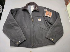 New - Carhartt 2001 Detroit Jacket Blanket Lined Mens 46 Regular J01 BLK Black
