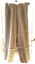 Talbots Irish Linen Trouser Pants Woman's Lined, Pockets, Zip, New Size 10