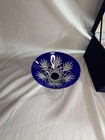 Faberge Odessa cut to clear crystal red/blue martini set in presentation box — photo 6