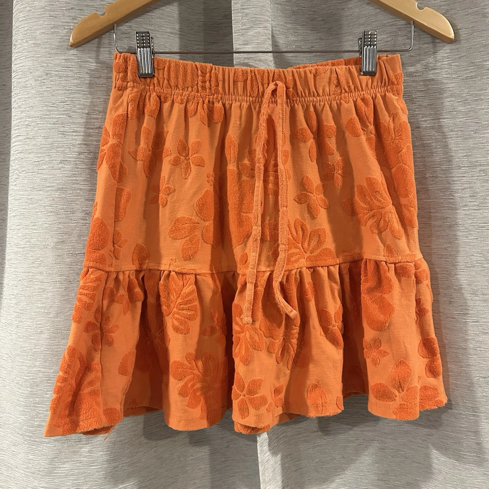 So Skirt Tropical Floral Mini Skirt Orange Size Medium Beachy