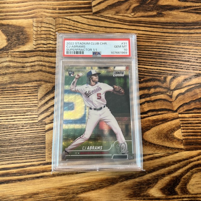 2022 Stadium Chrome Rookie CJ Abrams 1/1 Superfractor #31 PSA 10