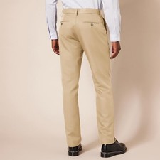 KHAKI BROWN - AMAZON ESSENTIALS MEN'S SLIM-FIT FLAT-FRONT DRESS PANT, SIZE :30W
