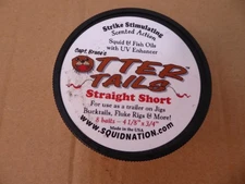 New Capt. Bruce's Otter Tails Orange Straight Short Fishing 8 Baits 4 1/8" & 3/4