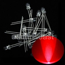 1000 × 5mm Red Round Head LED Light Lamp Water Clear Lens Long Legs Wholesale