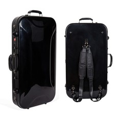 Étui double Crossrock violon 4/4 alto 15-16,5 fibre de verre verrou TSA bretelle