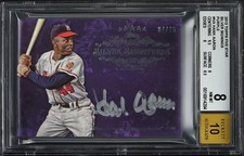 2013 Five Star Hank Aaron Silver Signings Purple BGS 8.0/10 /15
